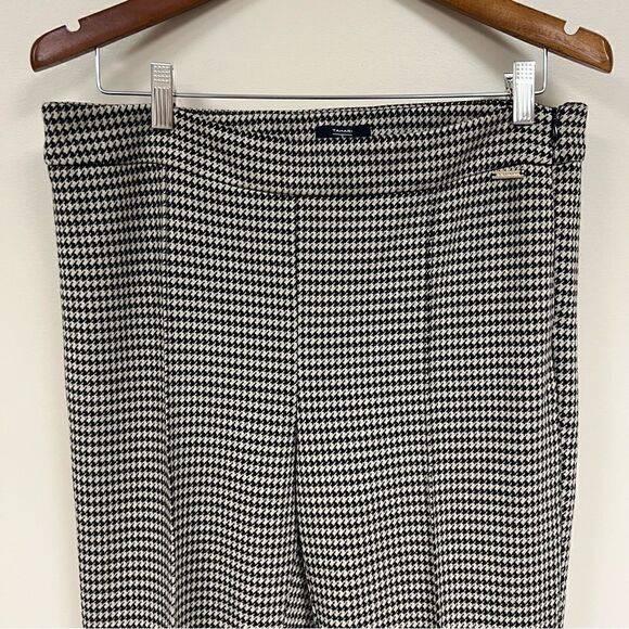 Tahari tan and black houndstooth knit pants size - Picture 2 of 6